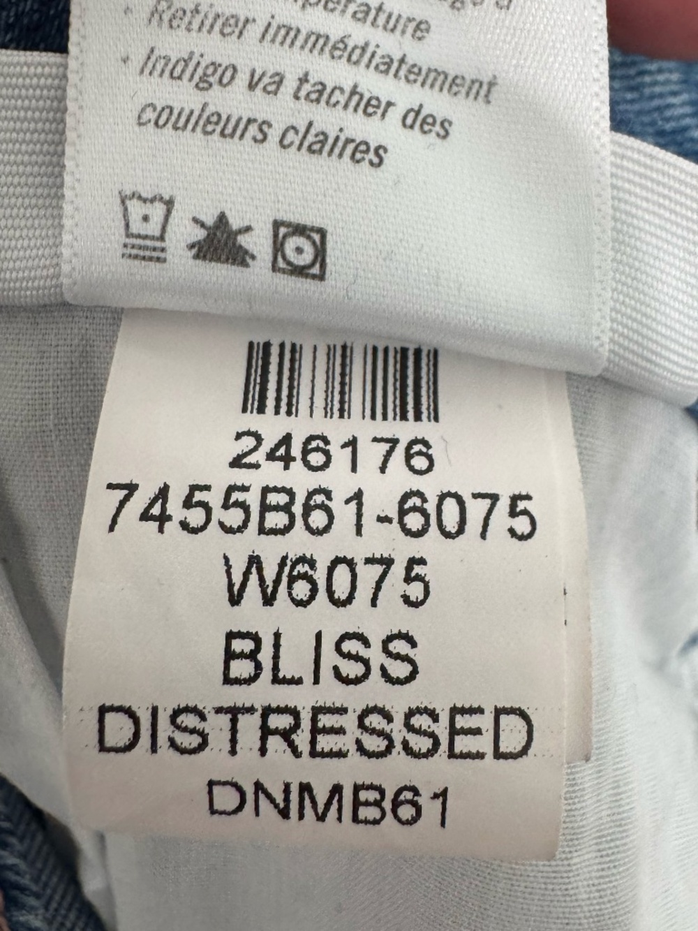 PAIGE Sloane Straight Leg Raw Hem Jeans Size 31 Mid Rise Bliss Distressed - Picture 7 of 7